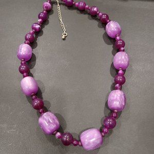 Purple Beaded Necklace